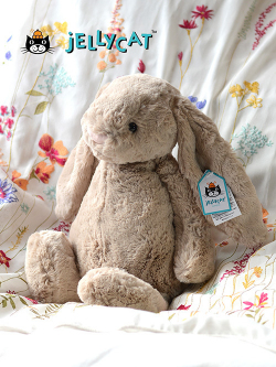 【Lサイズ 36cm 】Jellycat Bashful Beige Bunny Large バシュフル  ベージュ バニー   うさぎ Lサイズ　BAL2BN