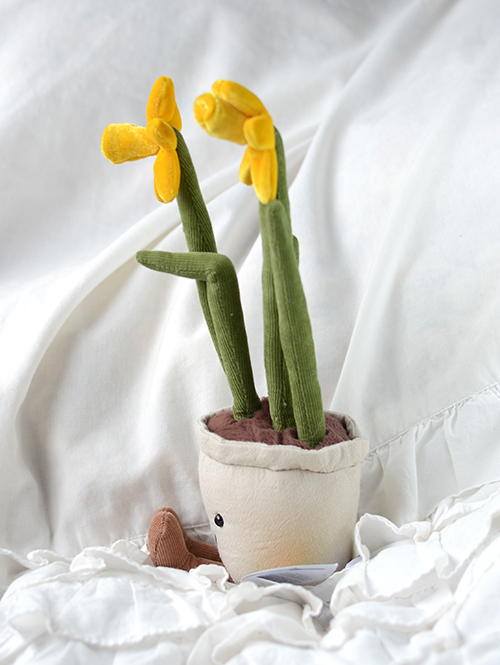 Amuseable Daffodil お花の縫いぐるみ　水仙　花　ぬいぐるみ　鉢植え