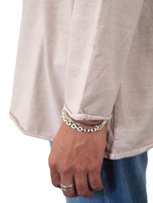 Grab in hollywood Heavy Weight Bracelet Sleeve(Rilax Fit) Pink Beige