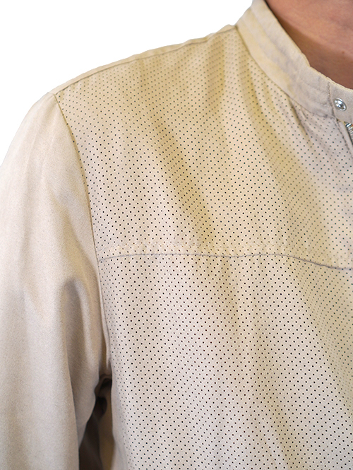 SSEINSE シングルライダース パンチングフェイクレザー Beige
