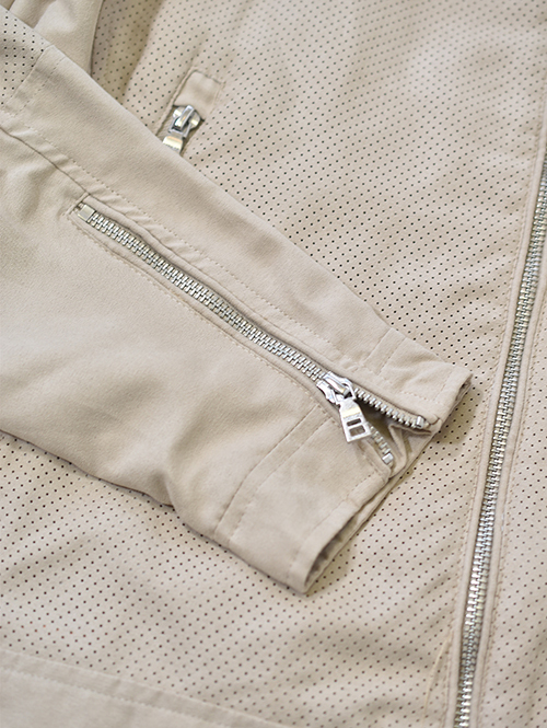 SSEINSE シングルライダース パンチングフェイクレザー Beige