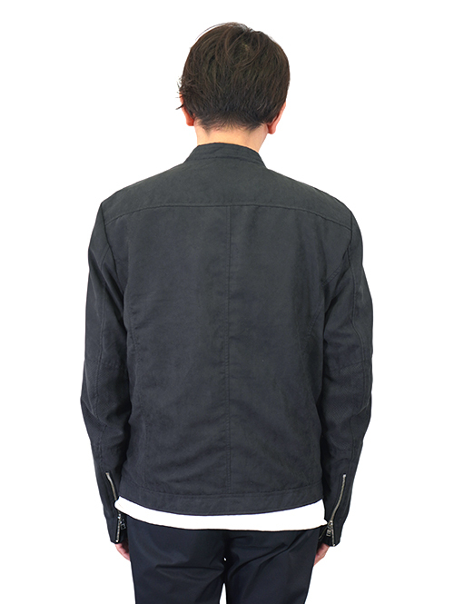 SSEINSE シングルライダース パンチングフェイクレザー Black