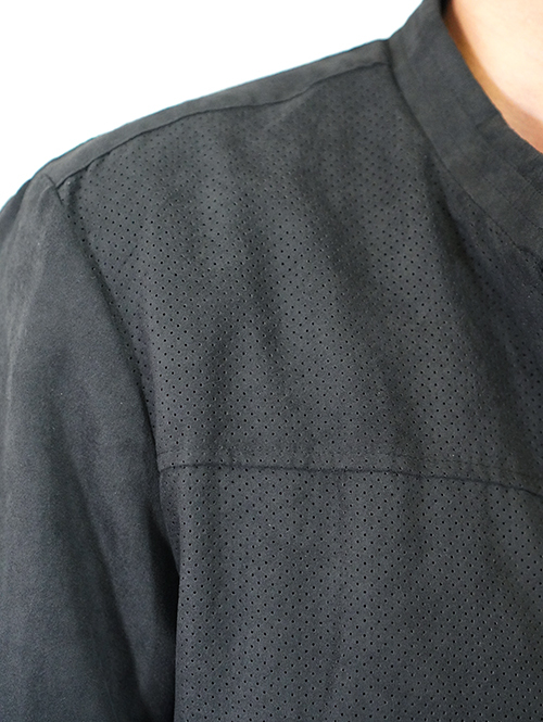 SSEINSE シングルライダース パンチングフェイクレザー Black