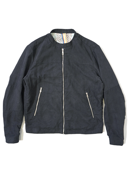 SSEINSE シングルライダース パンチングフェイクレザー Black
