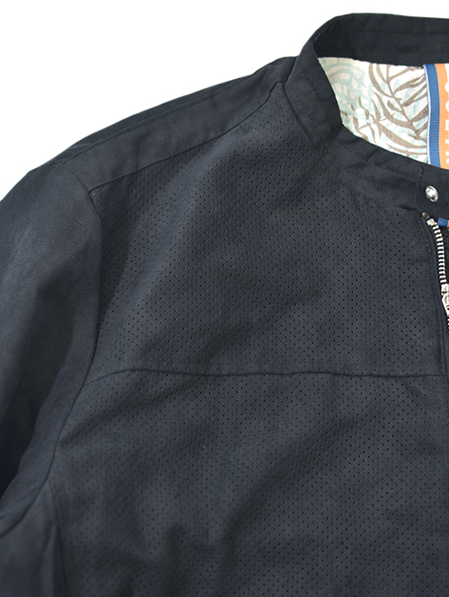 SSEINSE シングルライダース パンチングフェイクレザー Black