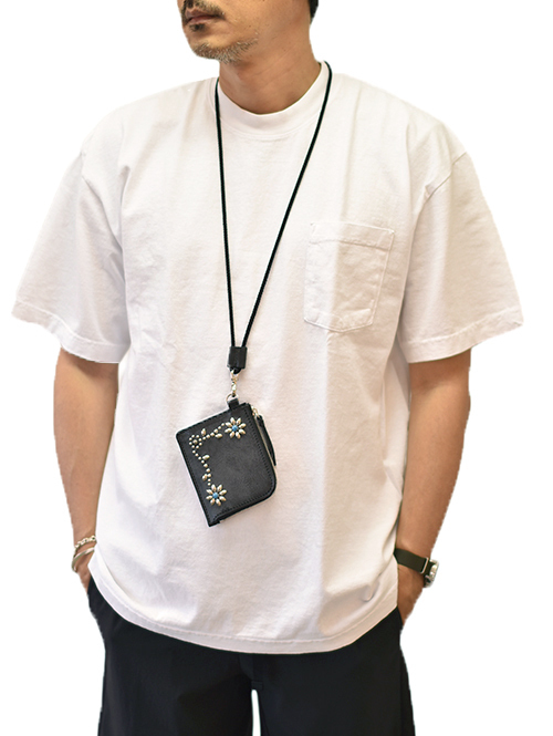 CROSSED ARROWS NECK WALLET BLACK 再入荷