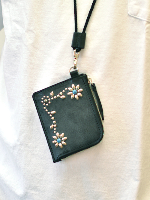 CROSSED ARROWS NECK WALLET BLACK 再入荷