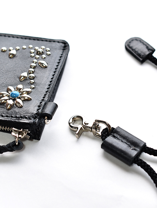 CROSSED ARROWS NECK WALLET BLACK 再入荷
