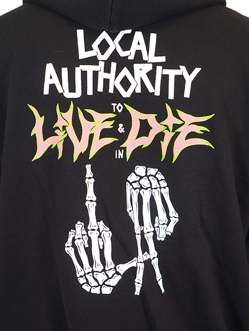 LOCAL AUTHORITY LA BONES TIL DEATH HOODED FLEECE