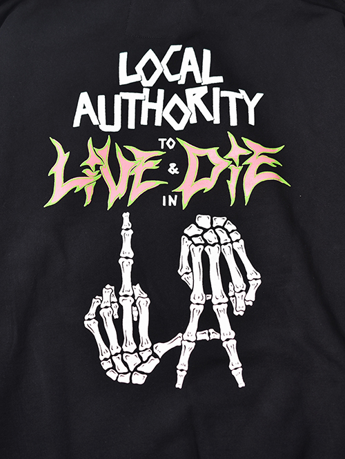 LOCAL AUTHORITY LA BONES TIL DEATH HOODED FLEECE