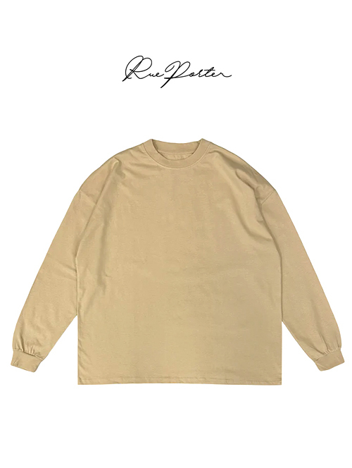 Rue Porter LUXURY LONG SLEEVE  T  - Sand