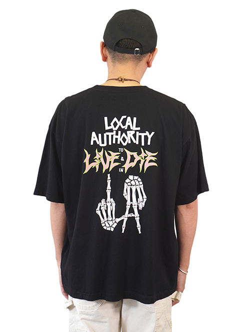 LOCAL AUTHORITY LA BONES TIL DEATH SHOP TEE - Black