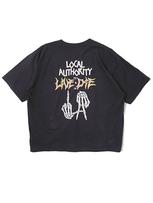 LOCAL AUTHORITY LA BONES TIL DEATH SHOP TEE - Black