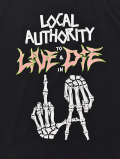 LOCAL AUTHORITY LA BONES TIL DEATH SHOP TEE - Black