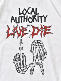 LOCAL AUTHORITY LA BONES TIL DEATH SHOP TEE - White