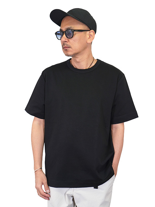 ELVIN(エルバイン）Hadar　ダブルフェイスジャージー　Tシャツ （Black）