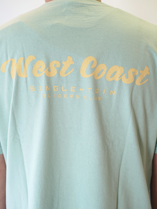 TURN ME ON WEST COAST SINGLE TWIN SLIDERS CLUB Tee Green