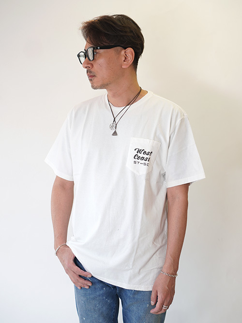 TURN ME ON WEST COAST SINGLE TWIN SLIDERS CLUB Tee White