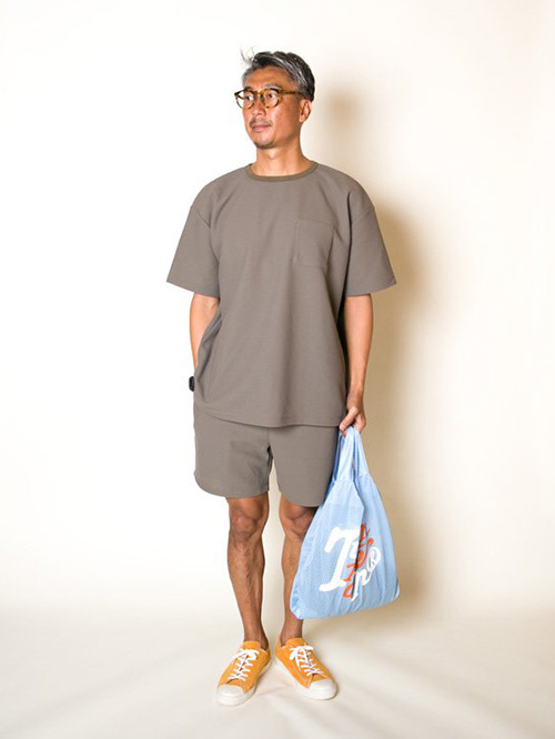 TURN ME ON ワッフル イージーショーツ khaki