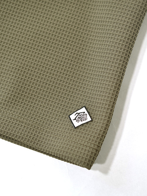 TURN ME ONS/S PKT ワッフルTEE khaki