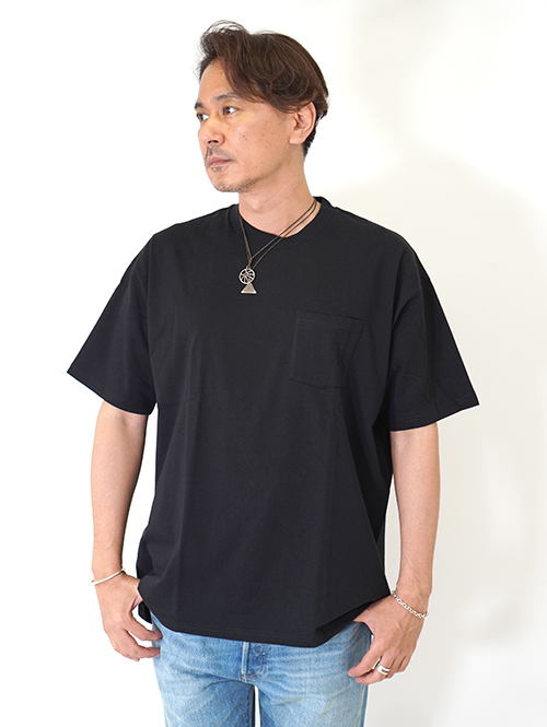 GOAT(ゴート)7oz SHORT SLEEVE POCKET TEE - Black