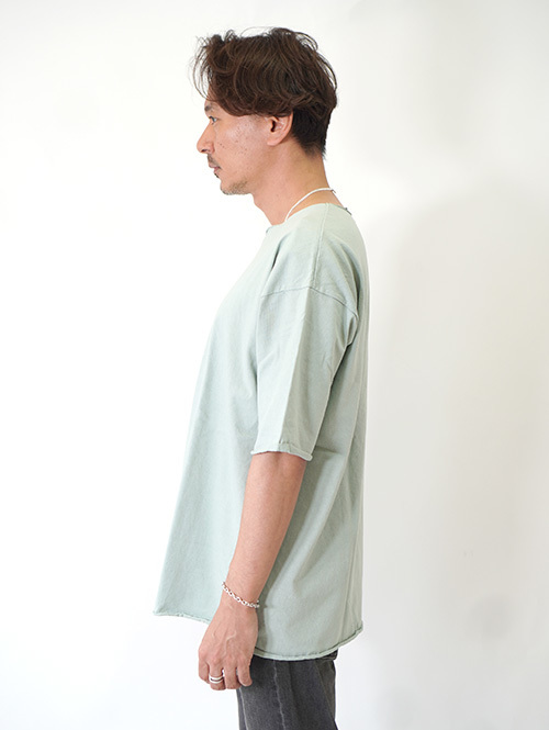 Grab in hollywood Heavy Weight Relax Fit All Cut Tee  - Pistachio