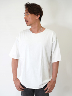Grab in hollywood Heavy Weight Relax Fit All Cut Tee - White