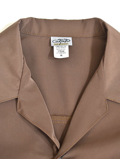 CAL TOP オープンカラー シャツ - Brown