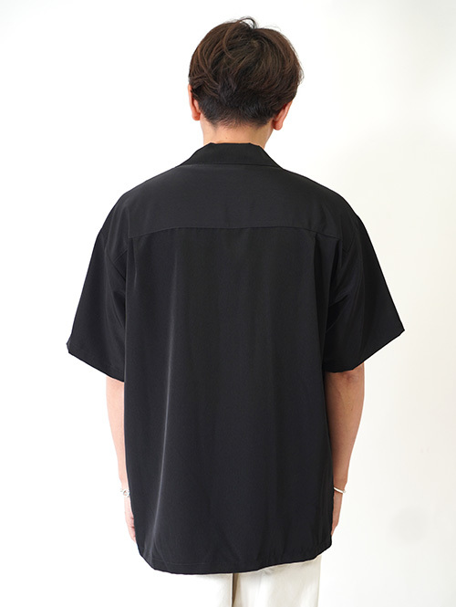 CAL TOP オープンカラー シャツ - Black