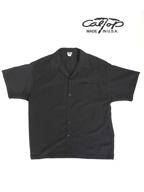 CAL TOP オープンカラー シャツ - Black