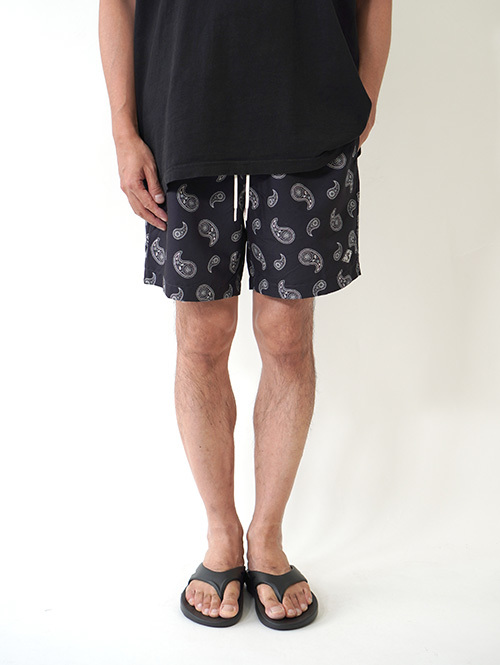 PACSUN 2WAY SWIM SHORTS Black Paisley