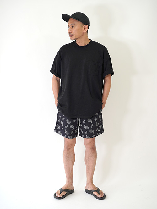 PACSUN 2WAY SWIM SHORTS Black Paisley