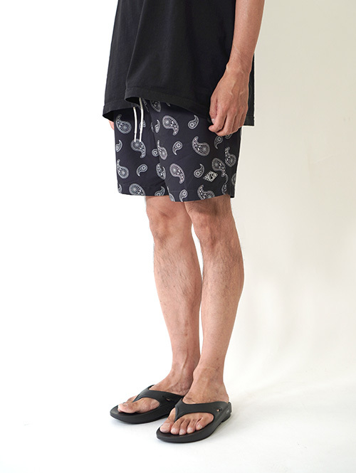 PACSUN 2WAY SWIM SHORTS Black Paisley