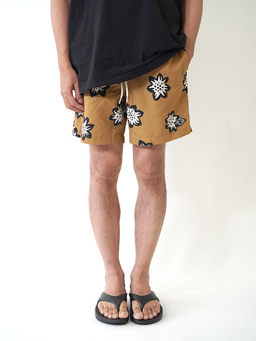 PACSUN 2WAY SWIM SHORTS Neutral Floral 再入荷
