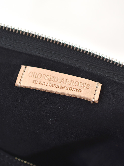 CROSSED  ARROWS フラワースタッズ　 レザーショルダーバッグ 　BLACK
