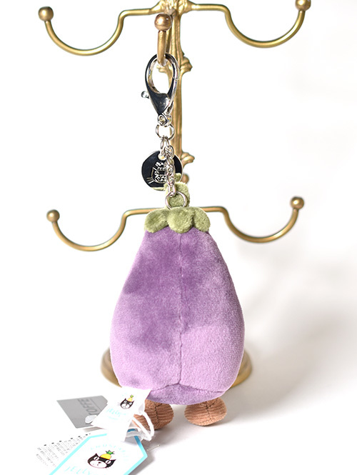 Vivacious Aubergine Bag Charm ナス　バッグチャーム　ナス　キーホルダー　