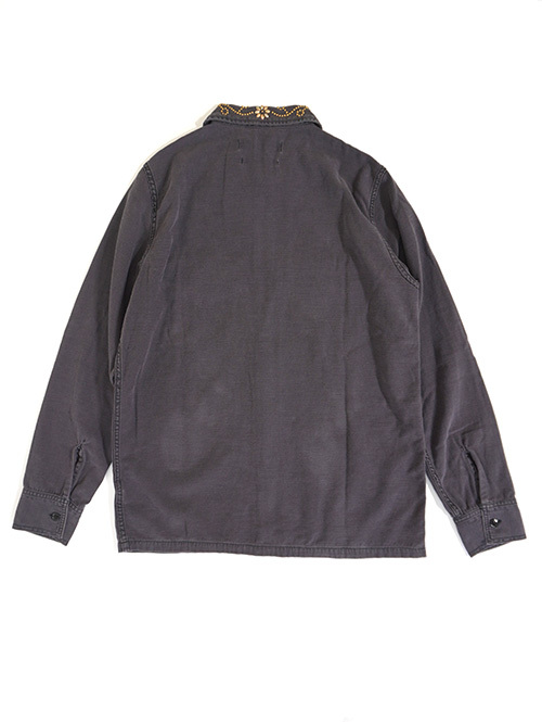 REMI RELIEF Flower Studded Militaly Shirts Black