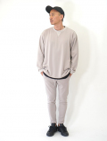 SALUTE HELM マットストレッチ ダンボールクルー - Beige (83502)