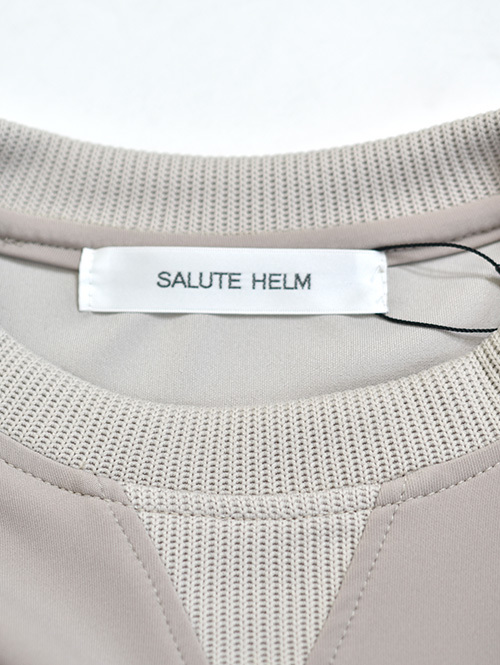 SALUTE HELM マットストレッチ ダンボールクルー - Beige (83502)