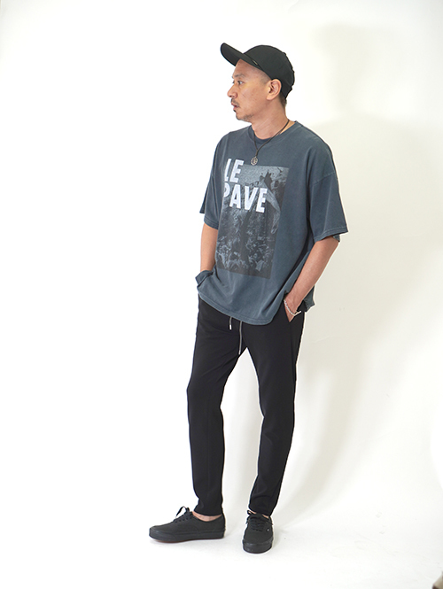 SALUTE HELM マットストレッチ ダンボール切り替え ジョグパンツ - Black (63508)