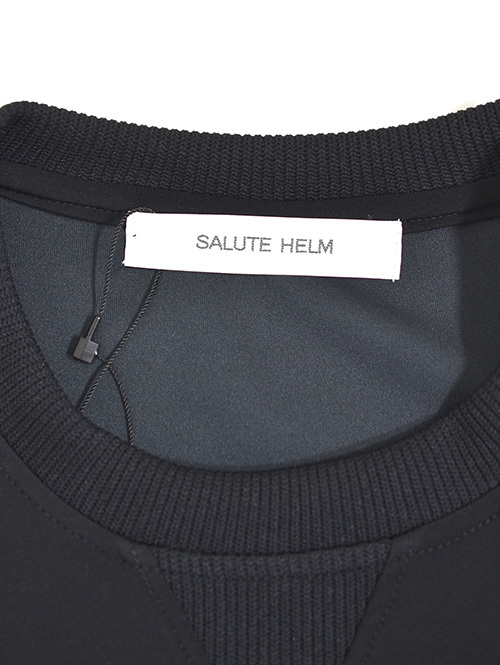 SALUTE HELM マットストレッチ ダンボールクルー - Black (83502)