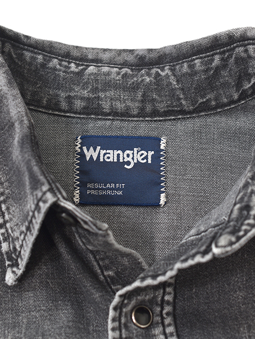 Wrangler REMAKE DENIM SHIRT - Black Denim