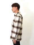SSEINSE Flannel Ombre Check Shirts Brown
