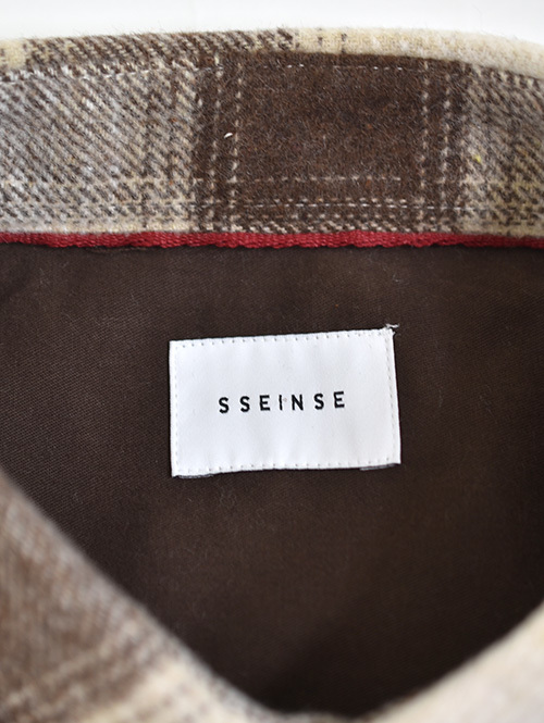 SSEINSE Flannel Ombre Check Shirts Brown