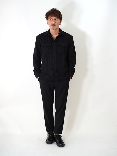 SSEINSE Flannel Work Shirts　Black