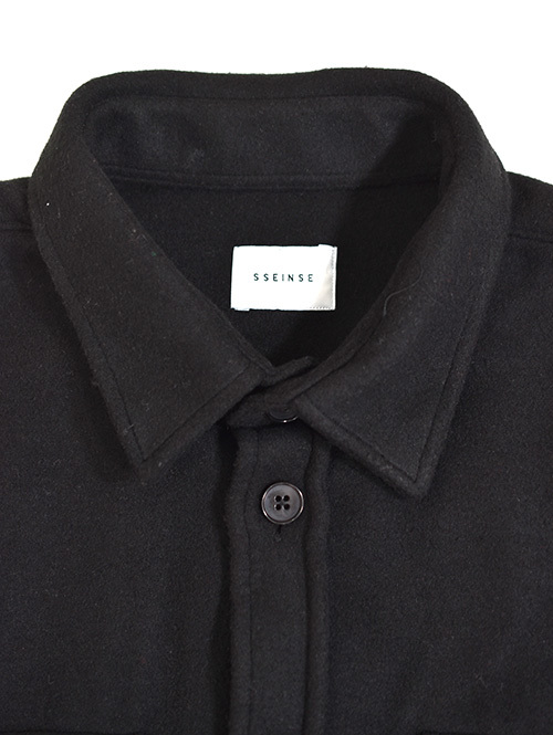 SSEINSE Flannel Work Shirts Black