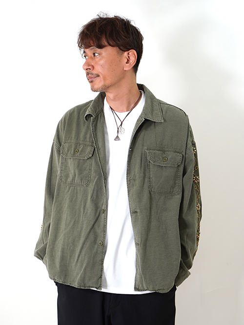 REMI RELIEF Military Shirt Jacket Khaki を通販 | ETOFFE