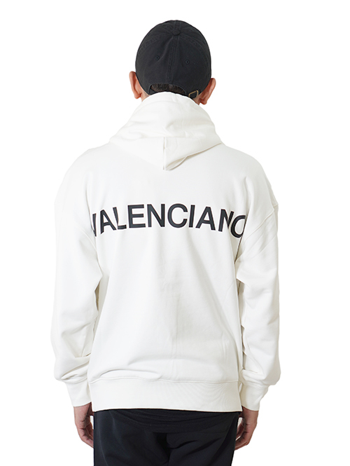 VALENCIANO ESENCIALES LOGO HOODIE Off White