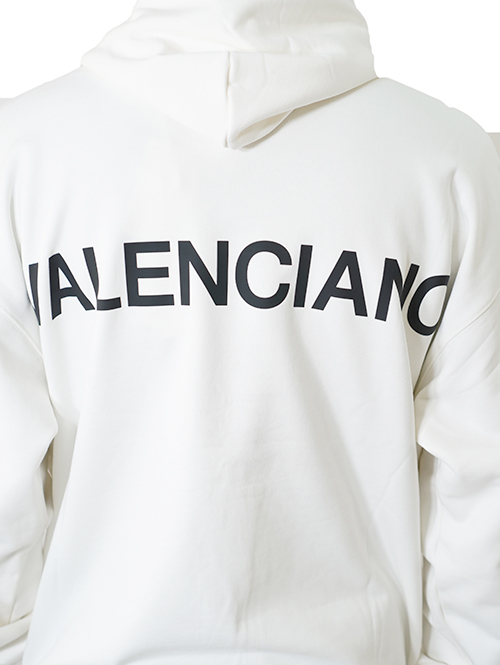 VALENCIANO ESENCIALES LOGO HOODIE Off White