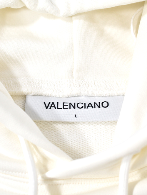 VALENCIANO ESENCIALES LOGO HOODIE Off White